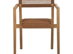 ΠΟΛΥΘΡΟΝΑ CHARLOTTE HM9637.01 ΞΥΛΟ TEAK ΦΥΣΙΚΟ & ΚΑΦΕ ΣΧΟΙΝΙ 59x54x83Y εκ.