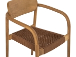 ΠΟΛΥΘΡΟΝΑ OSLO HM9636.01 ΞΥΛΟ TEAK ΦΥΣΙΚΟ & ΚΑΦΕ ΣΧΟΙΝΙ 55x54x80Y εκ.