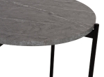 ΒΟΗΘΗΤΙΚΟ ΤΡΑΠΕΖΙ HM9589.02 MDF ΓΚΡΙ ΜΑΡΜΑΡΟ-ΜΑΥΡΗ ΜΕΤΑΛΛΙΚΗ ΒΑΣΗ Φ50x55Υεκ.