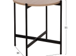 ΒΟΗΘΗΤΙΚΟ ΤΡΑΠΕΖΙ HM9589.03 MDF SONAMA-ΜΑΥΡΗ ΜΕΤΑΛΛΙΚΗ ΒΑΣΗ Φ50x55Υεκ.