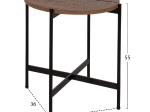 ΒΟΗΘΗΤΙΚΟ ΤΡΑΠΕΖΙ HM9589.04 MDF ΚΑΡΥΔΙ-ΜΑΥΡΗ ΜΕΤΑΛΛΙΚΗ ΒΑΣΗ Φ50x55Υεκ.