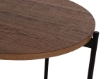 ΒΟΗΘΗΤΙΚΟ ΤΡΑΠΕΖΙ HM9589.04 MDF ΚΑΡΥΔΙ-ΜΑΥΡΗ ΜΕΤΑΛΛΙΚΗ ΒΑΣΗ Φ50x55Υεκ.