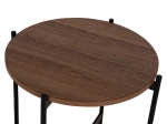 ΒΟΗΘΗΤΙΚΟ ΤΡΑΠΕΖΙ HM9589.04 MDF ΚΑΡΥΔΙ-ΜΑΥΡΗ ΜΕΤΑΛΛΙΚΗ ΒΑΣΗ Φ50x55Υεκ.