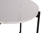 ΒΟΗΘΗΤΙΚΟ ΤΡΑΠΕΖΙ HM9589.05 MDF ΛΕΥΚΟ ΜΑΡΜΑΡΟ-ΜΑΥΡΗ ΜΕΤΑΛΛΙΚΗ ΒΑΣΗ Φ50x55Υεκ.