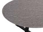 ΤΡΑΠΕΖΙ ΣΑΛΟΝΙΟΥ ΣΤΡΟΓΓΥΛΟ ROCKET HM9586.02 MDF ΓΚΡΙ ΜΑΡΜΑΡΟ-ΜΑΥΡΗ ΣΑΓΡΕ ΒΑΣΗ Φ80x42Υεκ.