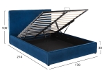 ΚΡΕΒΑΤΙ ALLIE HM584.18 160Χ200 ΜΕ ΑΠΟΘΗΚΕΥΤΙΚΟ ΧΩΡΟ-ΜΠΛΕ ΒΕΛΟΥΔΟ
