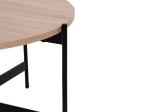 ΤΡΑΠΕΖΙ ΣΑΛΟΝΙΟΥ HM9588.03 MDF ΣΟΝΑΜΑ-ΜΑΥΡΗ ΜΕΤΑΛΛΙΚΗ ΒΑΣΗ Φ80x45Υεκ.