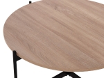 ΤΡΑΠΕΖΙ ΣΑΛΟΝΙΟΥ HM9588.03 MDF ΣΟΝΑΜΑ-ΜΑΥΡΗ ΜΕΤΑΛΛΙΚΗ ΒΑΣΗ Φ80x45Υεκ.