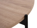 ΤΡΑΠΕΖΙ ΣΑΛΟΝΙΟΥ HM9588.03 MDF ΣΟΝΑΜΑ-ΜΑΥΡΗ ΜΕΤΑΛΛΙΚΗ ΒΑΣΗ Φ80x45Υεκ.