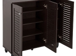 ΠΑΠΟΥΤΣΟΘΗΚΗ-ΝΤΟΥΛΑΠΑ PROLLY HM9609.01 ΜΕΛΑΜΙΝΗ WENGE-3ΠΟΡΤΕΣ-4ΡΑΦΙΑ 87x32x88Υεκ.