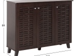 ΠΑΠΟΥΤΣΟΘΗΚΗ-ΝΤΟΥΛΑΠΙ PRODY HM9610.01 ΜΕΛΑΜΙΝΗ WENGE 3 ΠΟΡΤΕΣ 115x34x89Υεκ.