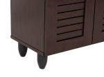 ΠΑΠΟΥΤΣΟΘΗΚΗ-ΝΤΟΥΛΑΠΑ PROLLY HM9608.01 ΜΕΛΑΜΙΝΗ WENGE-2ΠΟΡΤΕΣ-4ΡΑΦΙΑ 60x34x88Υεκ.