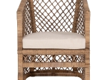 ΠΟΛΥΘΡΟΝΑ MPIKO HM5990 RATTAN ΦΥΣΙΚΟ-ΜΑΞΙΛΑΡΙ ΕΚΡΟΥ 64x68x87Υ εκ.