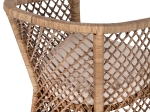 ΠΟΛΥΘΡΟΝΑ MPIKO HM5990 RATTAN ΦΥΣΙΚΟ-ΜΑΞΙΛΑΡΙ ΕΚΡΟΥ 64x68x87Υ εκ.