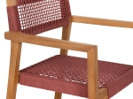 ΠΟΛΥΘΡΟΝΑ CHARLOTTE HM9637.06 ΞΥΛΟ TEAK ΦΥΣΙΚΟ & ΡΟΖ ΣΧΟΙΝΙ 59x54x83Y εκ.