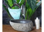 ΝΙΠΤΗΡΑΣ STONE SINK ΛΑΞΕΥΜΕΝΗ ΠΕΤΡΑ ΓΚΡΙ ΑΠΟΧΡΩΣΗ HM4193 55x44x16Υ εκ.
