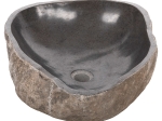 ΝΙΠΤΗΡΑΣ STONE SINK ΛΑΞΕΥΜΕΝΗ ΠΕΤΡΑ ΓΚΡΙ ΑΠΟΧΡΩΣΗ HM4193 55x44x16Υ εκ.