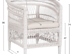ΠΟΛΥΘΡΟΝΑ MALAWI HM9635.02 ΞΥΛΟ ΜΑΟΝΙ ΜΕ RATTAN ΛΕΥΚΟ-ΛΕΥΚΟ ΜΑΞΙΛΑΡΙ 80x70x86Υεκ.