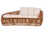 ΚΑΝΑΠΕΣ-ΑΝΑΚΛΙΝΤΡΟ LANTRY HM5991 ΦΥΣΙΚΟ RATTAN- ΛΕΥΚΑ ΜΑΞΙΛΑΡΙΑ 215x60x78Yεκ.