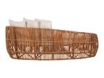 ΚΑΝΑΠΕΣ-ΑΝΑΚΛΙΝΤΡΟ LANTRY HM5991 ΦΥΣΙΚΟ RATTAN- ΛΕΥΚΑ ΜΑΞΙΛΑΡΙΑ 215x60x78Yεκ.