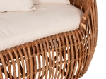 ΚΑΝΑΠΕΣ-ΑΝΑΚΛΙΝΤΡΟ LANTRY HM5991 ΦΥΣΙΚΟ RATTAN- ΛΕΥΚΑ ΜΑΞΙΛΑΡΙΑ 215x60x78Yεκ.