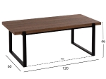 ΤΡΑΠΕΖΙ ΣΑΛΟΝΙΟΥ SHABEN HM9585.04 MDF ΚΑΡΥΔΙ ΞΥΛΟ-ΜΑΥΡΗ ΜΕΤΑΛΛΙΚΗ ΒΑΣΗ 120x56X45Yεκ.