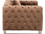 ΠΟΛΥΘΡΟΝΑ τ.CHESTERFIELD MOBAR HM3261.03 ΜΠΕΖ ΒΕΛΟΥΔΟ-ΜΕΤΑΛΛΙΚΑ ΠΟΔΙΑ 99x86,5x77Υεκ.