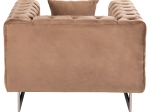 ΠΟΛΥΘΡΟΝΑ τ.CHESTERFIELD MOBAR HM3261.03 ΜΠΕΖ ΒΕΛΟΥΔΟ-ΜΕΤΑΛΛΙΚΑ ΠΟΔΙΑ 99x86,5x77Υεκ.