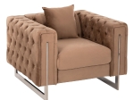 ΠΟΛΥΘΡΟΝΑ τ.CHESTERFIELD MOBAR HM3261.03 ΜΠΕΖ ΒΕΛΟΥΔΟ-ΜΕΤΑΛΛΙΚΑ ΠΟΔΙΑ 99x86,5x77Υεκ.