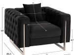 ΠΟΛΥΘΡΟΝΑ τ.CHESTERFIELD MOBAR HM3261.04 ΜΑΥΡΟ ΒΕΛΟΥΔΟ-ΜΕΤΑΛΛΙΚΑ ΠΟΔΙΑ 99x86,5x77Υεκ