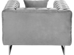 ΠΟΛΥΘΡΟΝΑ τ.CHESTERFIELD MOBAR HM3261.01 ΓΚΡΙ ΒΕΛΟΥΔΟ-ΜΕΤΑΛΛΙΚΑ ΠΟΔΙΑ 99x86,5x77Υεκ.