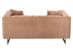 ΚΑΝΑΠΕΣ τ.CHESTERFIELD MOBAR HM3262.03 ΜΠΕΖ ΒΕΛΟΥΔΟ-ΜΕΤΑΛΛΙΚΑ ΠΟΔΙΑ 154x85x68Υεκ