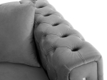 ΚΑΝΑΠΕΣ τ.CHESTERFIELD MOBAR HM3262.01 ΓΚΡΙ ΒΕΛΟΥΔΟ-ΜΕΤΑΛΛΙΚΑ ΠΟΔΙΑ 154x85x68Υεκ