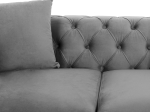 ΚΑΝΑΠΕΣ τ.CHESTERFIELD MOBAR HM3262.01 ΓΚΡΙ ΒΕΛΟΥΔΟ-ΜΕΤΑΛΛΙΚΑ ΠΟΔΙΑ 154x85x68Υεκ