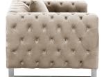 ΠΟΛΥΘΡΟΝΑ τ.CHESTERFIELD MOBAR HM3261.02 ΚΡΕΜ ΒΕΛΟΥΔΟ-ΜΕΤΑΛΛΙΚΑ ΠΟΔΙΑ 99x86,5x77Υεκ.