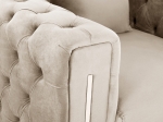 ΠΟΛΥΘΡΟΝΑ τ.CHESTERFIELD MOBAR HM3261.02 ΚΡΕΜ ΒΕΛΟΥΔΟ-ΜΕΤΑΛΛΙΚΑ ΠΟΔΙΑ 99x86,5x77Υεκ.