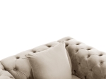 ΠΟΛΥΘΡΟΝΑ τ.CHESTERFIELD MOBAR HM3261.02 ΚΡΕΜ ΒΕΛΟΥΔΟ-ΜΕΤΑΛΛΙΚΑ ΠΟΔΙΑ 99x86,5x77Υεκ.