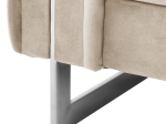 ΚΑΝΑΠΕΣ τ.CHESTERFIELD MOBAR HM3262.02 ΚΡΕΜ ΒΕΛΟΥΔΟ-ΜΕΤΑΛΛΙΚΑ ΠΟΔΙΑ 154x85x68Υεκ