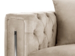 ΚΑΝΑΠΕΣ τ.CHESTERFIELD MOBAR HM3263.02 ΚΡΕΜ ΒΕΛΟΥΔΟ-ΜΕΤΑΛΛΙΚΑ ΠΟΔΙΑ 212x87x68Υεκ