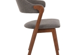 ΚΑΡΕΚΛΑ RIDER HM9734.01 RUBBERWOOD ΣΕ ΚΑΡΥΔΙ-ΥΦΑΣΜΑ ΓΚΡΙ 59x59x83Yεκ.