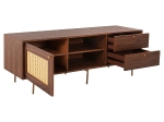 ΕΠΙΠΛΟ ΤΗΛΕΟΡΑΣΗΣ MEEN HM9736 MDF ΜΕ ΚΑΠΛΑΜΑ ΚΑΡΥΔΙΑΣ-ΧΡΥΣΑ ΠΟΔΙΑ 160x40x52Υεκ.