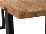 ΚΟΝΣΟΛΑ SHIRE HM9800 ΑΝΑΚΥΚΛΩΜΕΝΟ ΞΥΛΟ TEAK-ΜΑΥΡΕΣ ΜΕΤΑΛΛΙΚΕΣ ΒΑΣΕΙΣ 240x50x90Yεκ