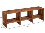 ΚΟΝΣΟΛΑ TV NYA HM9831 ΜΑΣΙΦ ΞΥΛΟ TEAK ΣΕ ΦΥΣΙΚΟ ΧΡΩΜΑ 130x29,5x46Υ εκ.