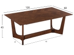 ΤΡΑΠΕΖΙ ΣΑΛΟΝΙΟΥ RIMER HM9743 MDF ΜΕ ΚΑΠΛΑΜΑ ΦΡΑΞΙΝΟΥ ΣΕ ΚΑΡΥΔΙ ΧΡΩΜΑ 120X60x45Yεκ.