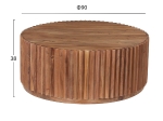 ΤΡΑΠΕΖΙ ΣΑΛΟΝΙΟΥ ΣΤΡΟΓΓΥΛΟ SEDGE HM9695 ΜΑΣΙΦ ΑΚΑΚΙΑ-ΦΥΣΙΚΟ ΧΡΩΜΑ Φ90Χ38Υεκ.