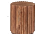 ΒΟΗΘΗΤΙΚΟ ΤΡΑΠΕΖΙ ΣΤΡΟΓΓΥΛΟ SEDGE HM9696 ΜΑΣΙΦ ΑΚΑΚΙΑ-ΦΥΣΙΚΟ ΧΡΩΜΑ Φ40x50Υεκ.