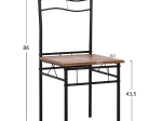 ΣΕΤ ΤΡΑΠΕΖΑΡΙΑΣ 5ΤΜΧ PEASY HM9415.01 ΜΕΤΑΛΛΟ ΜΑΥΡΟ-MDF ΚΑΡΥΔΙ 110x60x75Υεκ