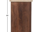 ΒΟΗΘΗΤΙΚΟ ΤΡΑΠΕΖΑΚΙ ΤΕΤΡΑΓΩΝΟ GLADYS HM9713 ΜΑΣΙΦ MANGO-ΤΡΑΒΕΡΤΙΝΑ 40x40x60Υεκ.