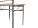 ΣΕΤ ΤΡΑΠΕΖΑΡΙΑΣ 5ΤΜΧ PEARY HM9416.02 ΜΕΤΑΛΛΟ ΑΣΗΜΙ-MDF ΣΟΝΑΜΑ 110x70x74Yεκ.