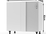MODEST ΚΑΤΩ ΓΩΝΙΑΚΟ ΝΤΟΥΛΑΠΙ ΓΚΡΙ 80X48X82ΕΚ